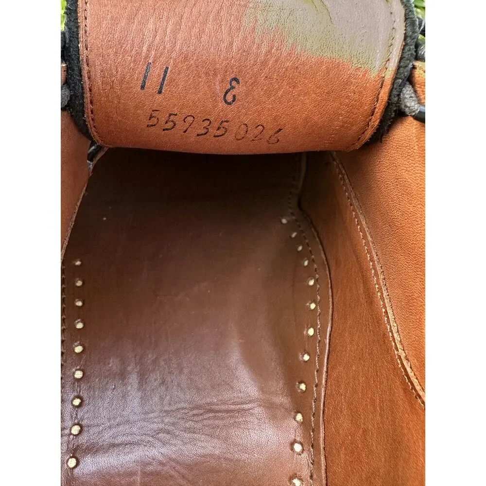 Brooks Brothers Men’s 11 E Black Pebble Leather Derby Shoes Made in USA Lug Sole